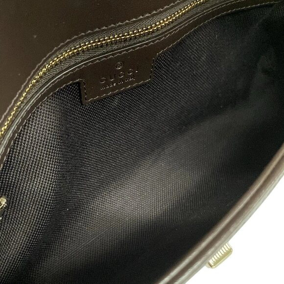 Auth GUCCI GG pattern, Shelly (web) 786027 Dark Brown Beige Multi Jacquard - Picture 13 of 16